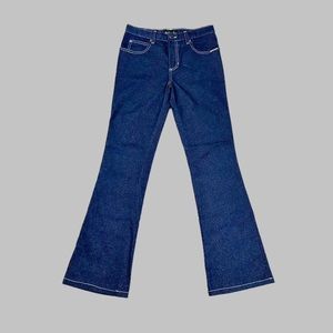 Vintage y2k low rise flare glitter dot embellished jeans size G12